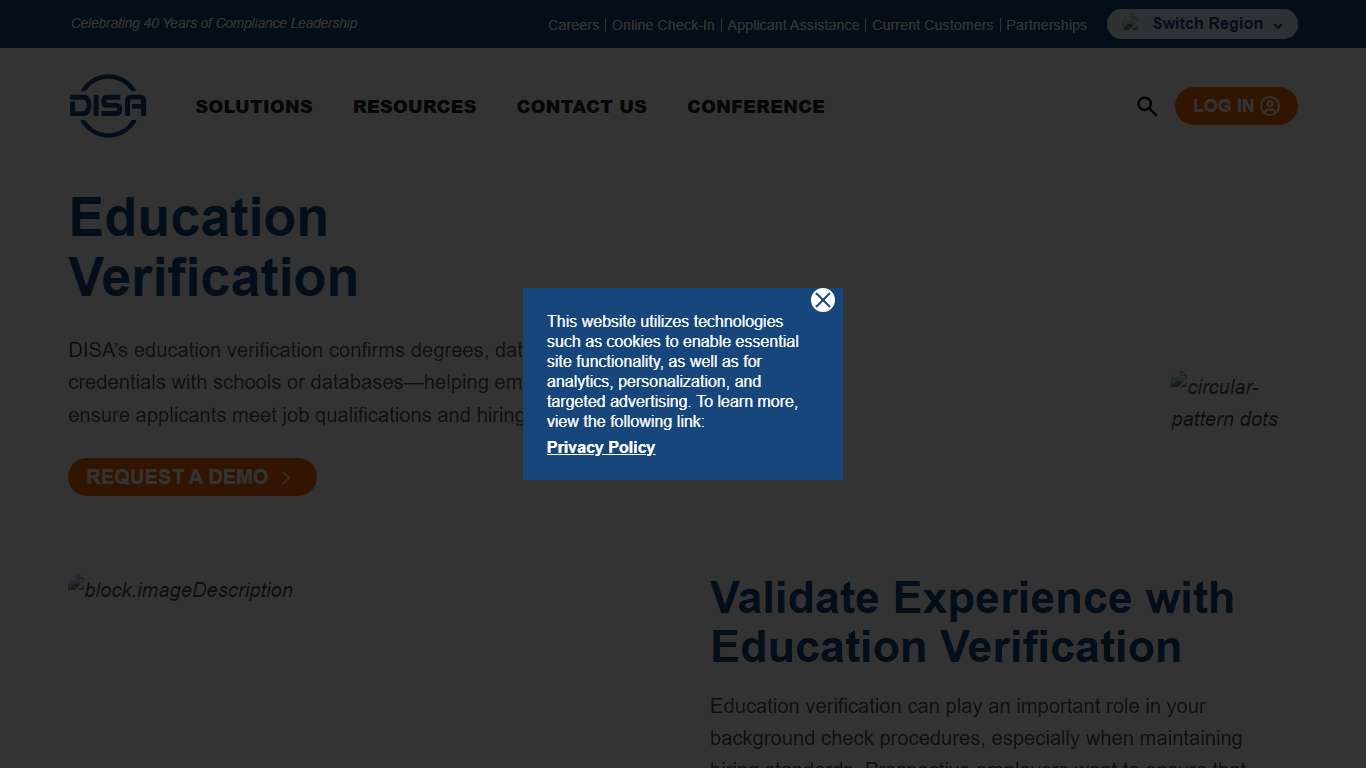Education Verification for Employment Screening DISA