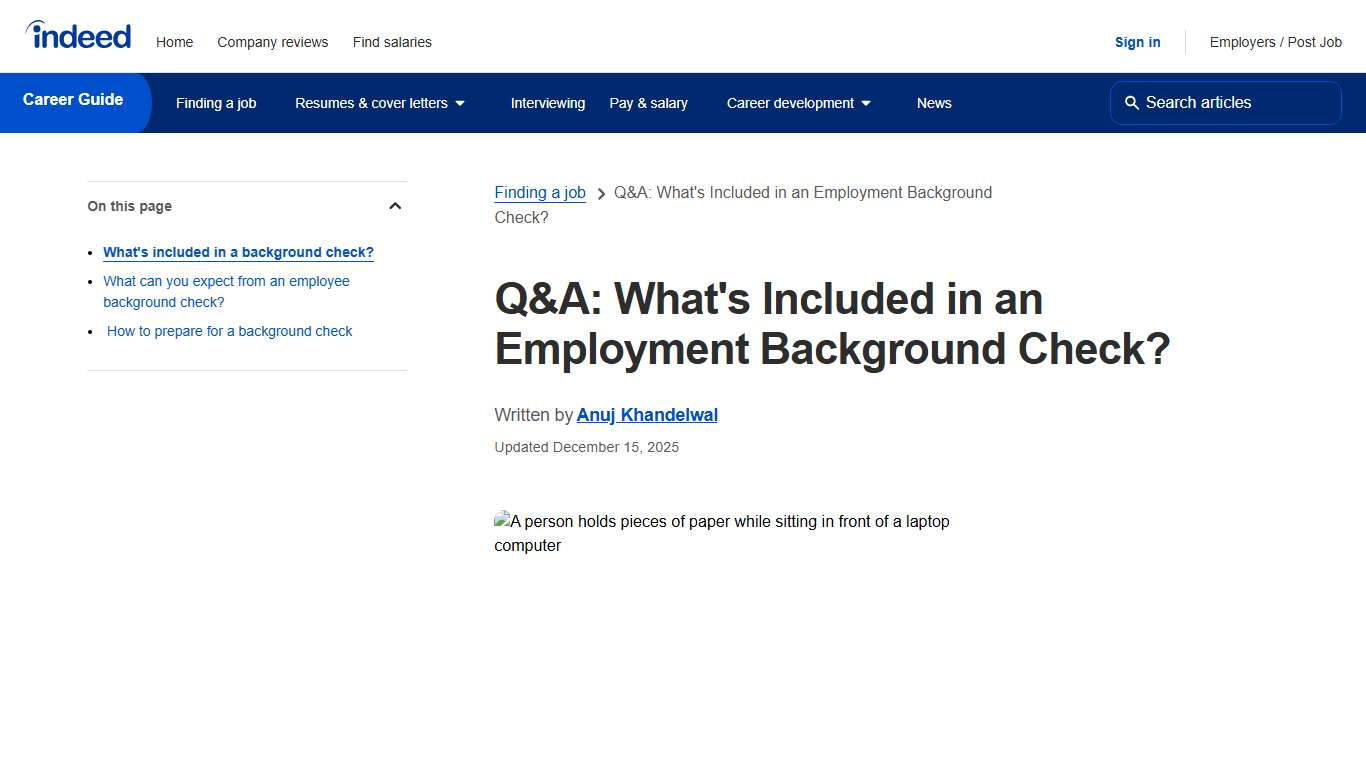 Q&A: What's Included in an Employment Background Check? Indeed.com